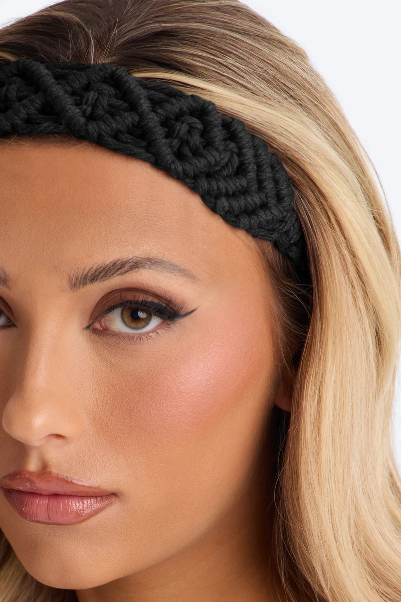 Braid My Hair Crochet Headband - Black