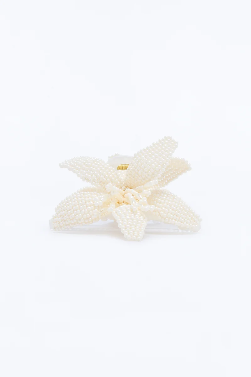 Lily In Bloom Claw Clip - Ivory