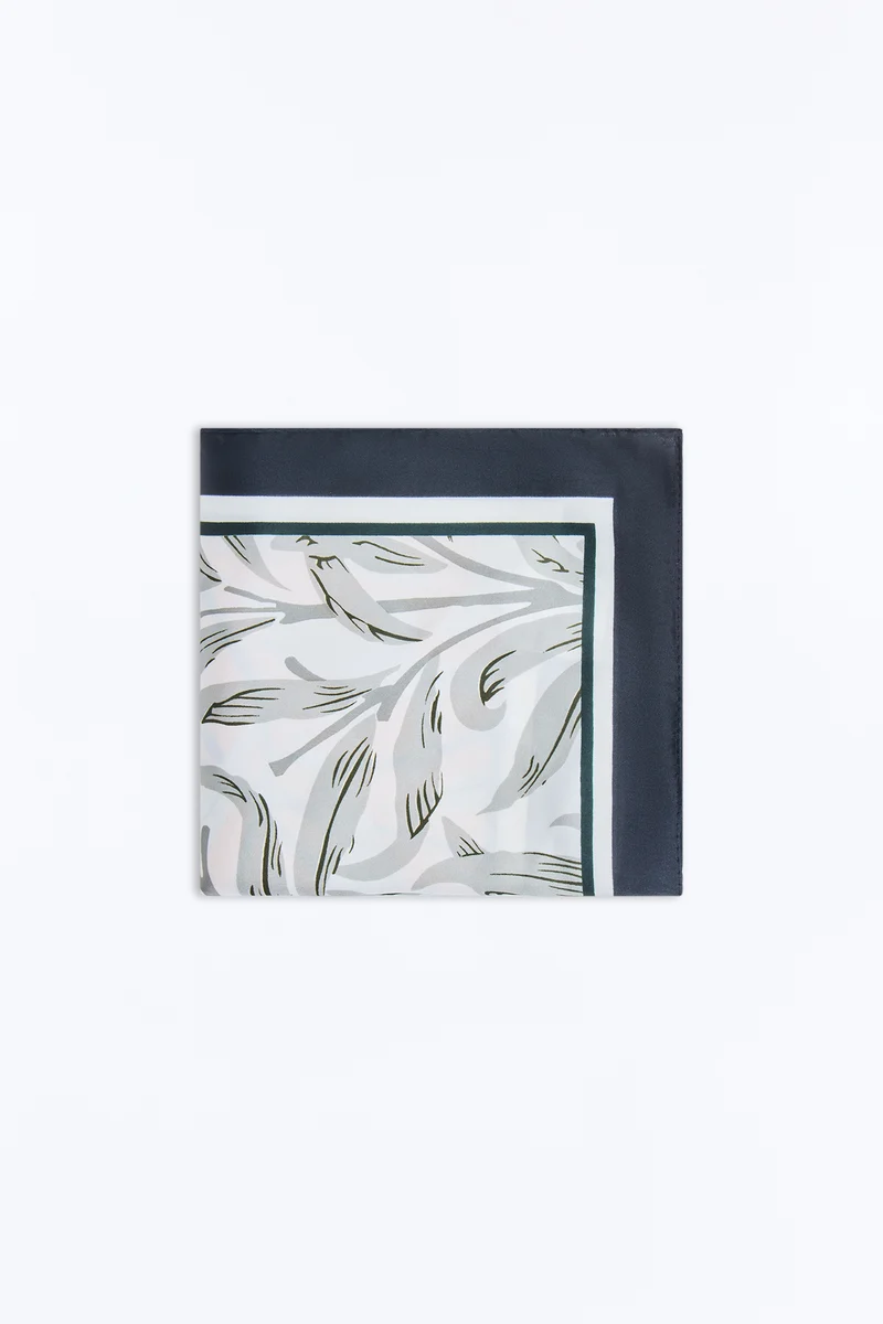 Leaves In The Wind Head Scarf - Grey/combo