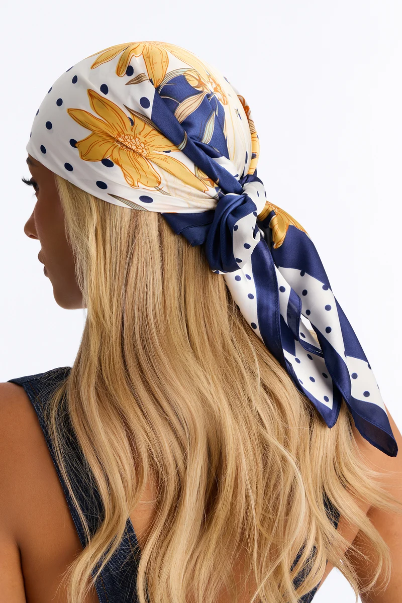 Nights In Amalfi Head Scarf - Black/combo