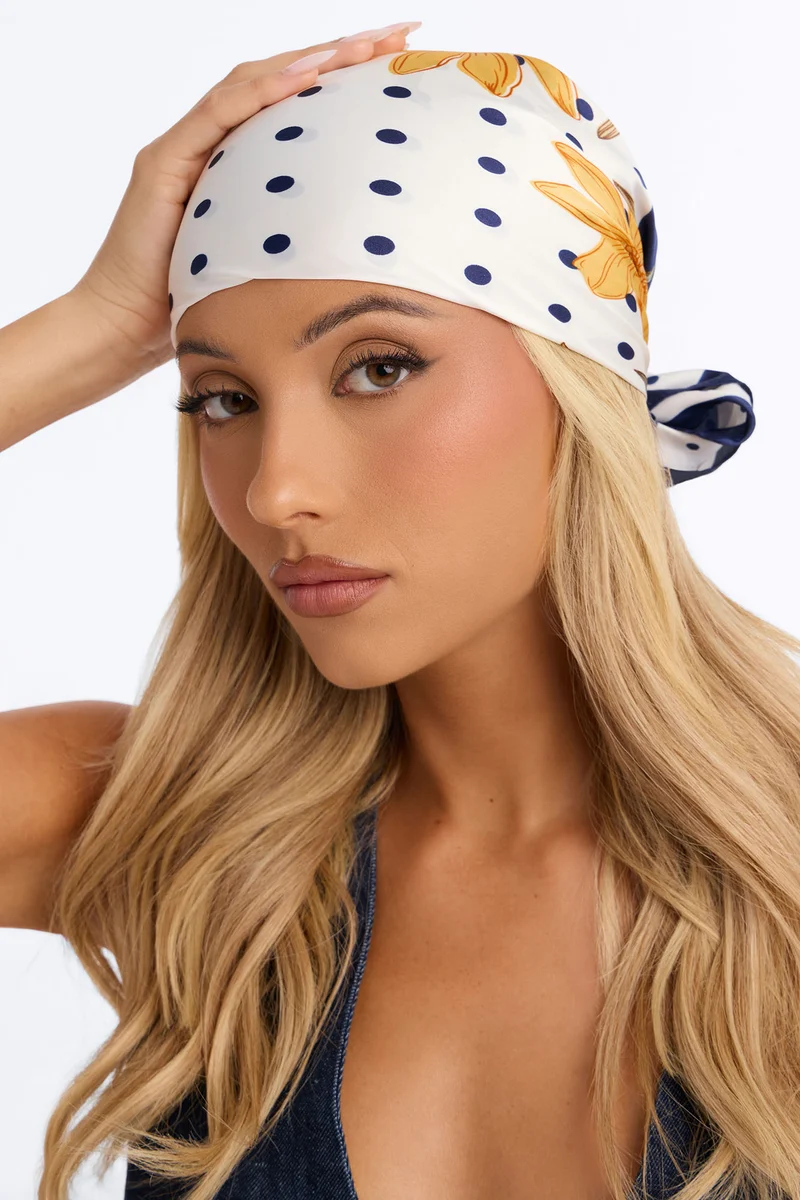Nights In Amalfi Head Scarf - Black/combo