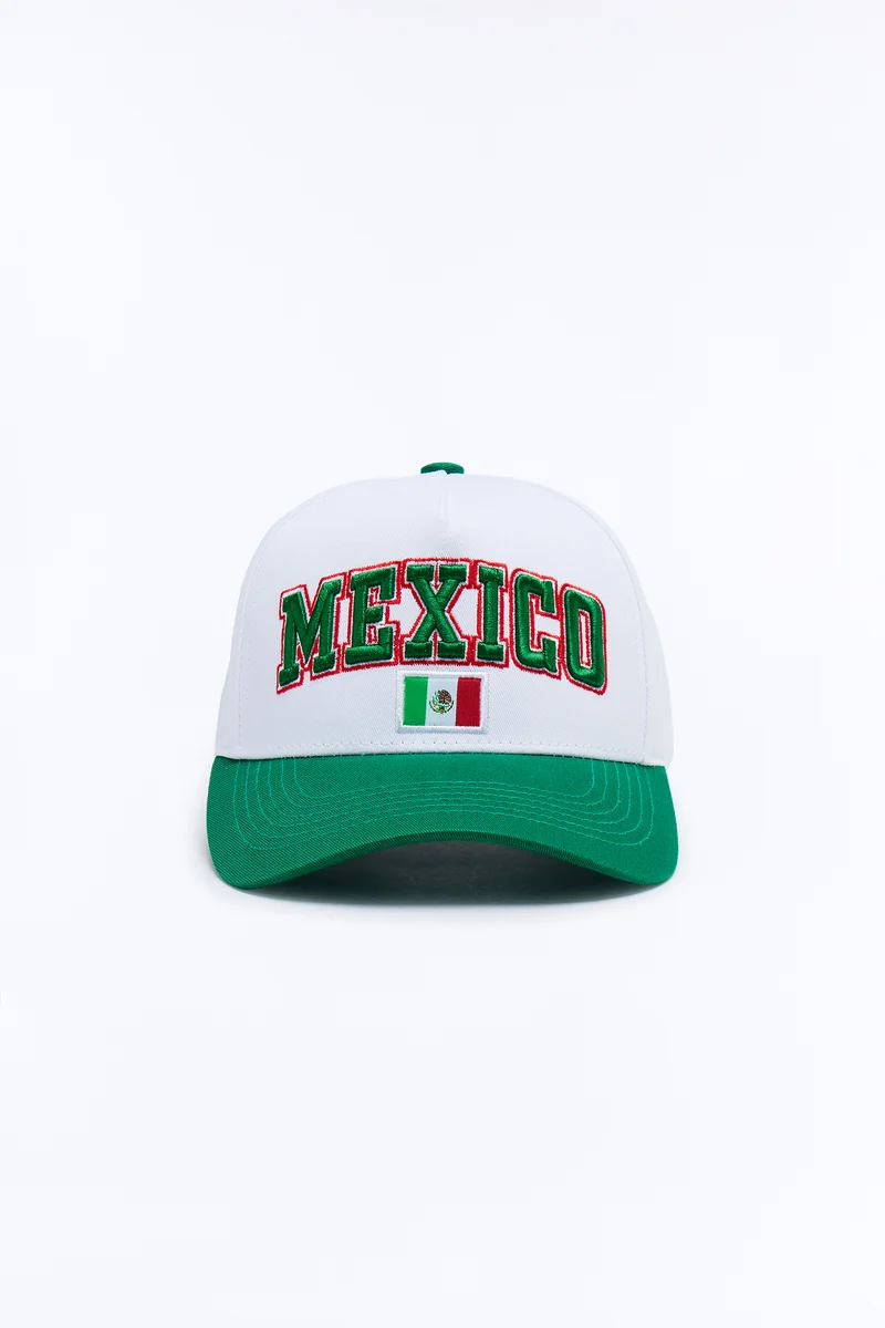 Mexico Love Baseball Hat - White/combo