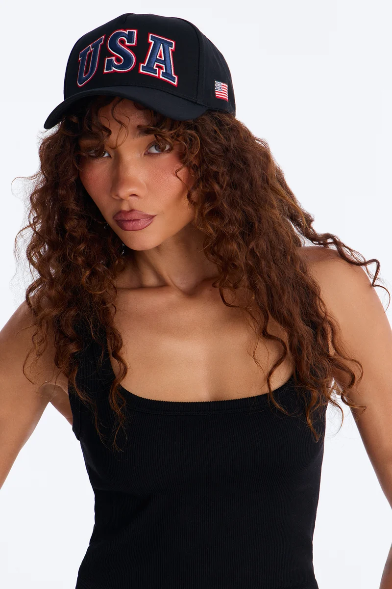 USA Love Baseball Hat - Black/combo
