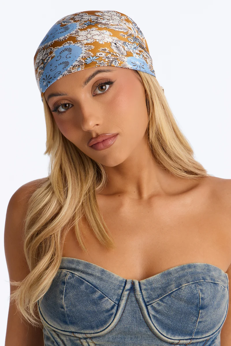Cliffs Of Positano Head Scarf - Multi Color