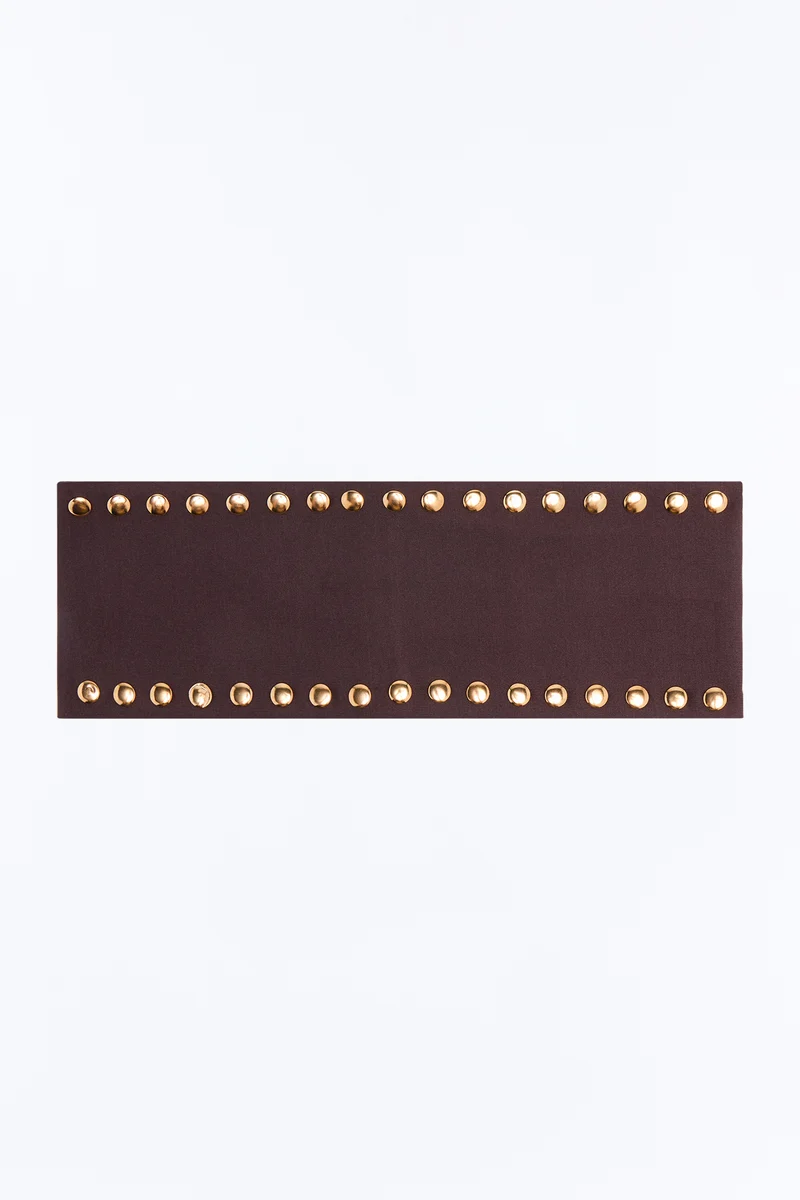City Lights Studded Headband - Brown