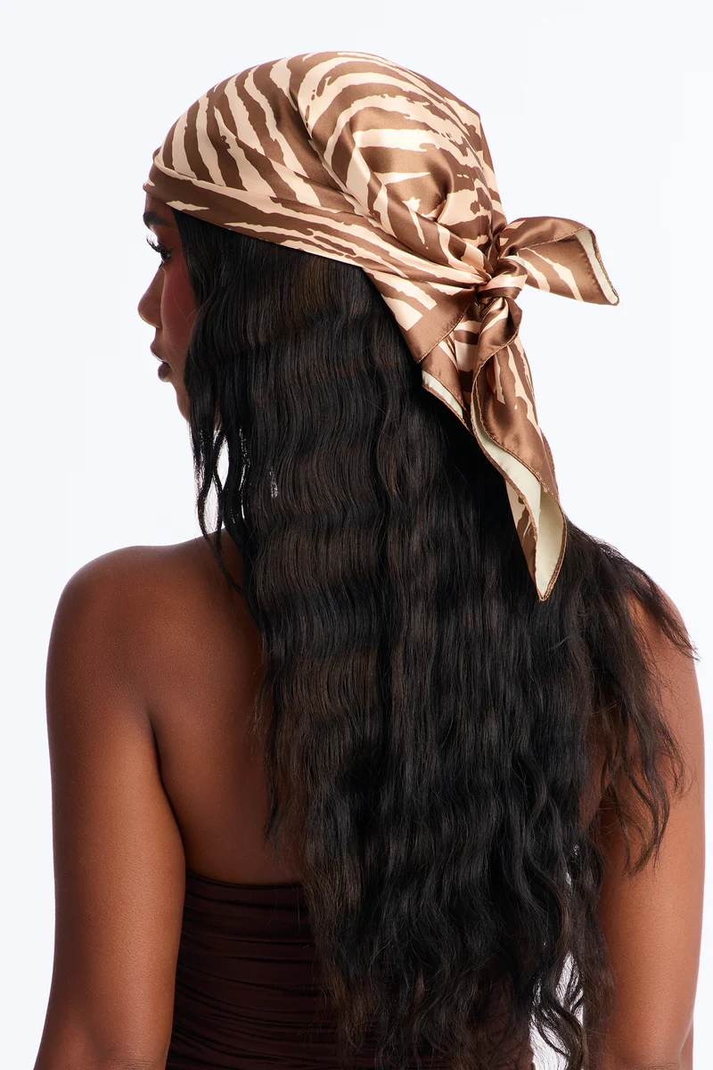 Running On Hot Sand Head Scarf - Brown/combo