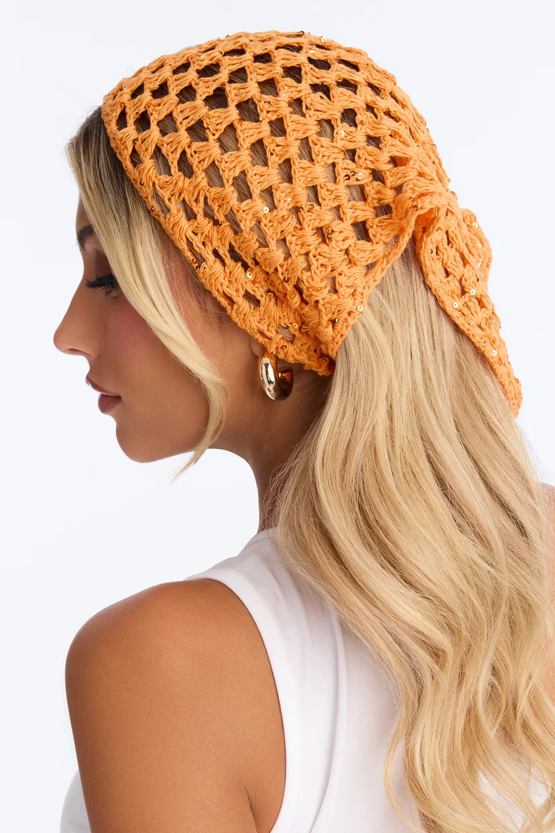 Mermaid Living Head Wrap - Orange
