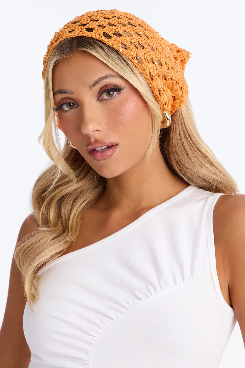 Mermaid Living Head Wrap - Orange