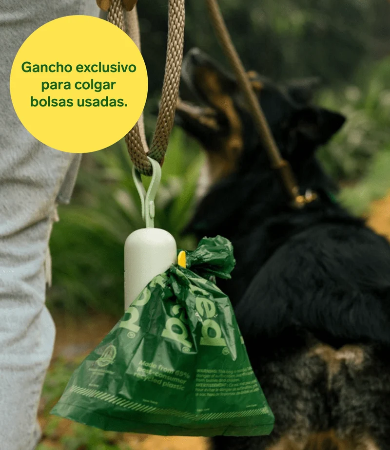 Dispensador de bolsas para excrementos con 15 bolsas earth rated