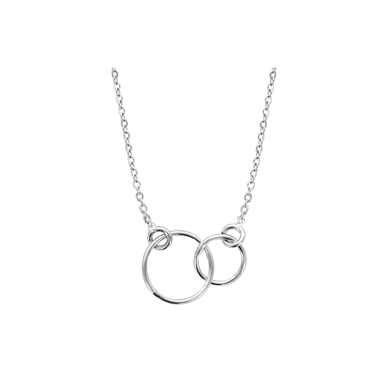 Collier double alliances – Argent 925 rhodié | Azuline