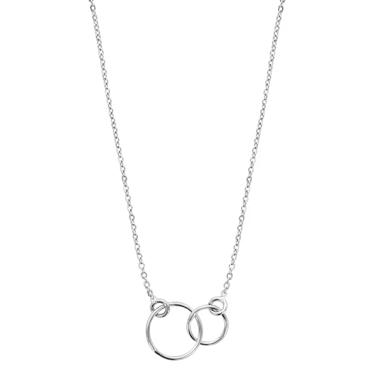 Collier double alliances – Argent 925 rhodié | Azuline