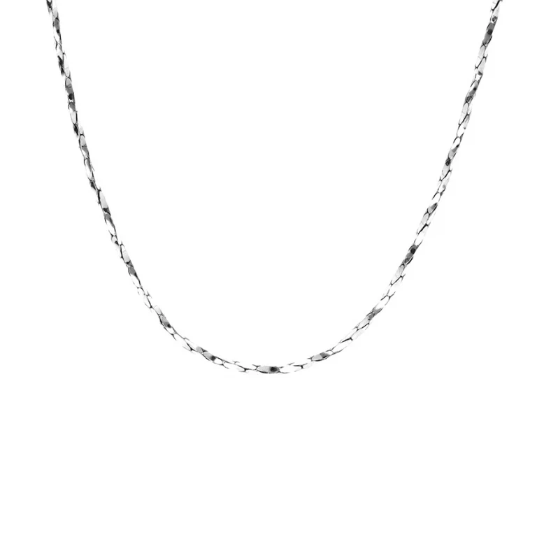 Collier torsadé diamanté moyen 42 cm – Argent 925 rhodié | Azuline