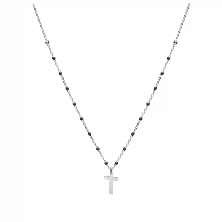 Collier croix en résine – Argent 925 rhodié | Azuline