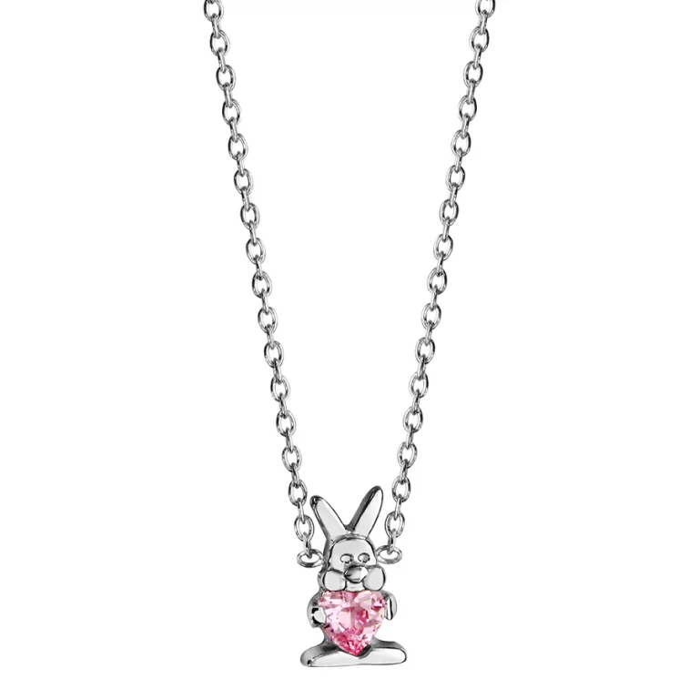 Collier enfant petit lapin 38 cm – Argent 925 rhodié | Azuline