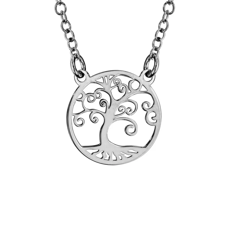 Collier arbre de vie ajoure – Argent 925 rhodié | Azuline