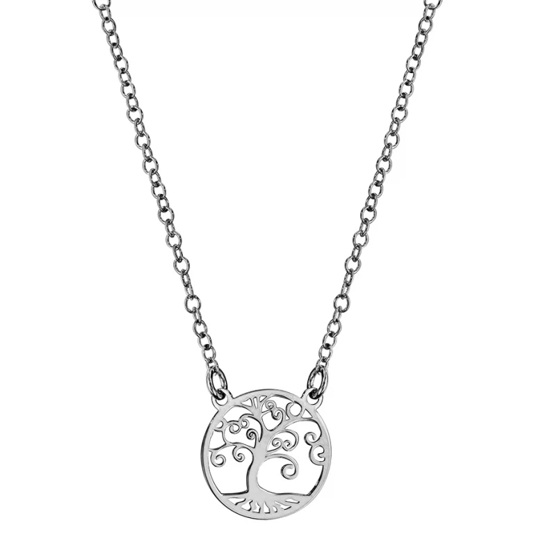 Collier arbre de vie ajoure – Argent 925 rhodié | Azuline