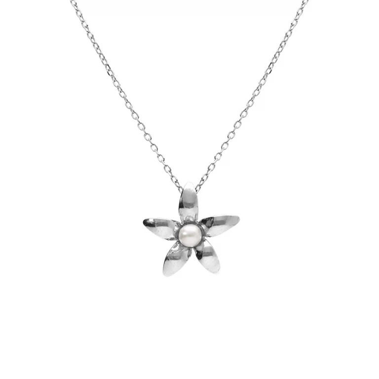 Collier petite fleur – Argent 925 rhodié | Azuline