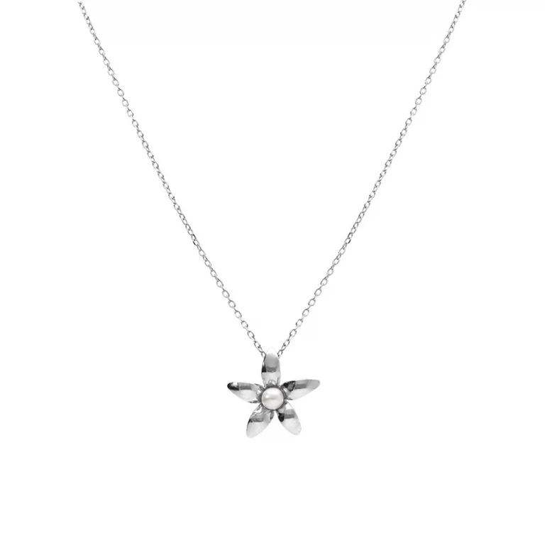 Collier petite fleur – Argent 925 rhodié | Azuline