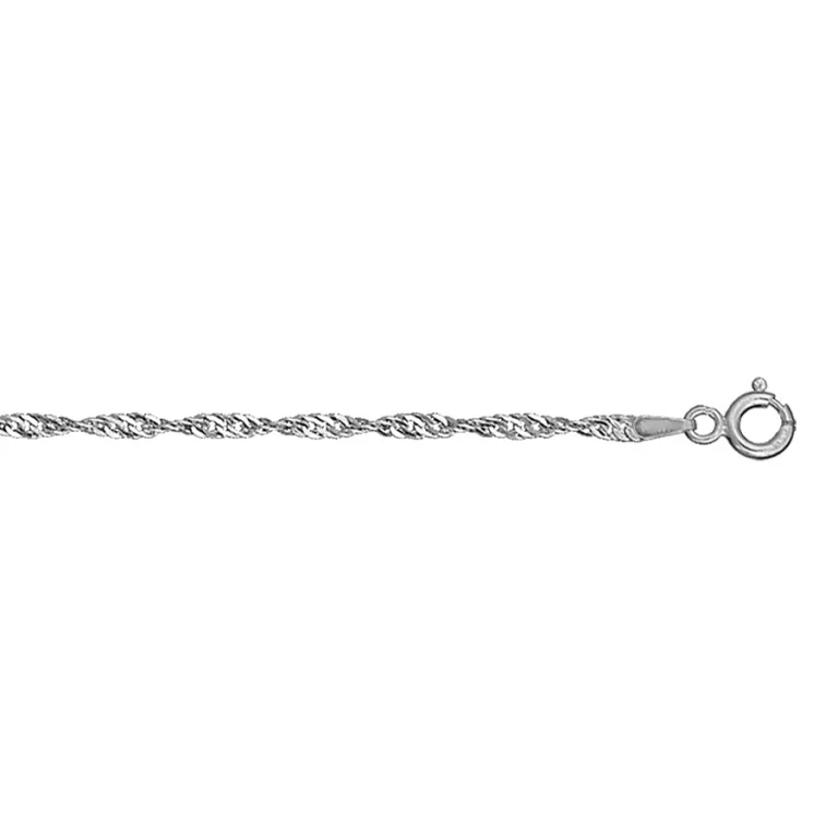 Collier ras de cou maille Singapour 40 cm petit modèle – Argent 925 rhodié | Azuline