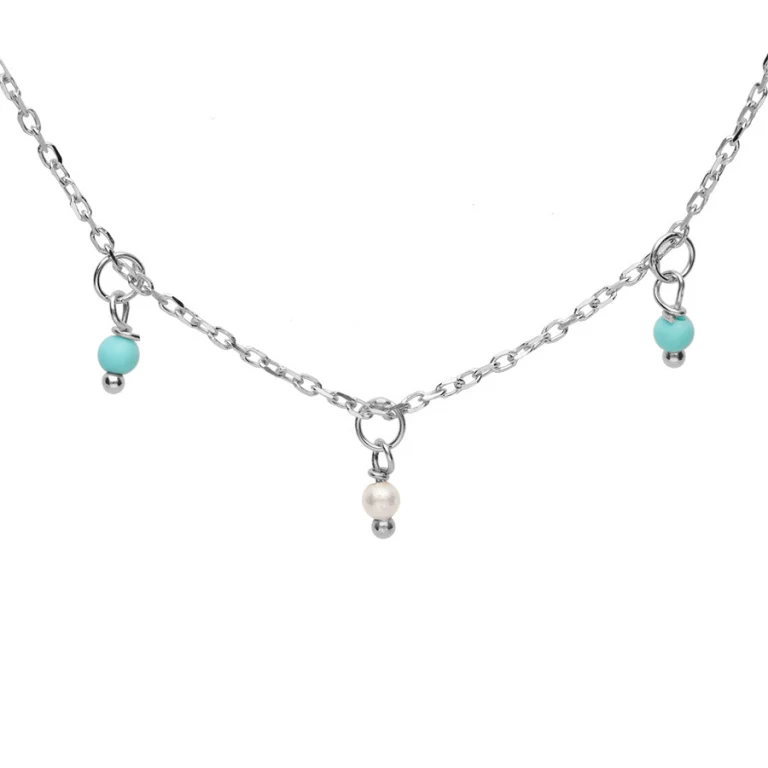 Collier pampille en résine – Argent 925 rhodié | Azuline