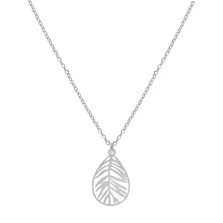 Collier feuillage ajouré – Argent 925 rhodié | Azuline