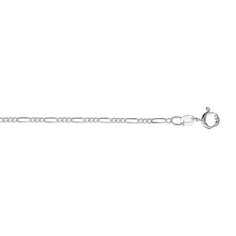 Collier ras de cou maille figaro 1+3 en 1 1,8 mm 40 cm – Argent 925 rhodié | Azuline