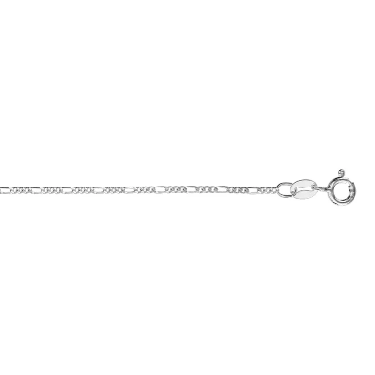 Collier ras de cou maille figaro 1+3 1,4 mm 40 cm – Argent 925 rhodié | Azuline