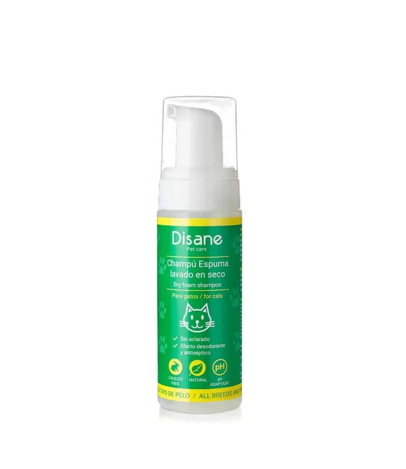 Champú Natural para gatos espuma lavado en seco