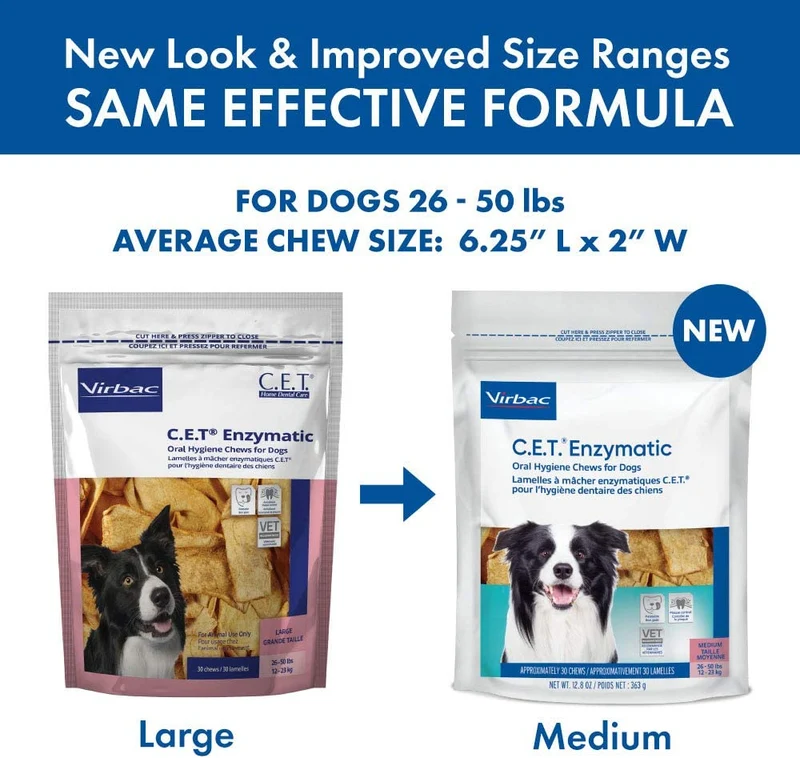 Virbac CET Enzymatic Higiene Bucal Masticables para Perros