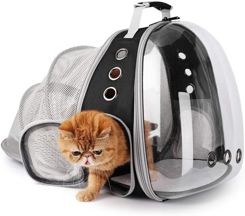 LOLLIMEOW Pet Carrier Backpack, Bubble Backpack Carrier, Cats and Puppies,Airline-Approved, Designed for Travel, Hiking, Walking & Outdoor Use