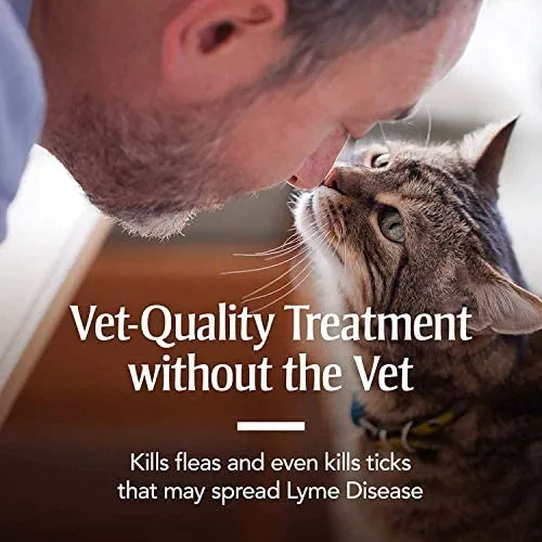 PETARMOR Plus Flea & Tick Prevention for Cats with Fipronil, Waterproof, Long-Lasting & Fast-Acting Topical Cat Flea Treatment