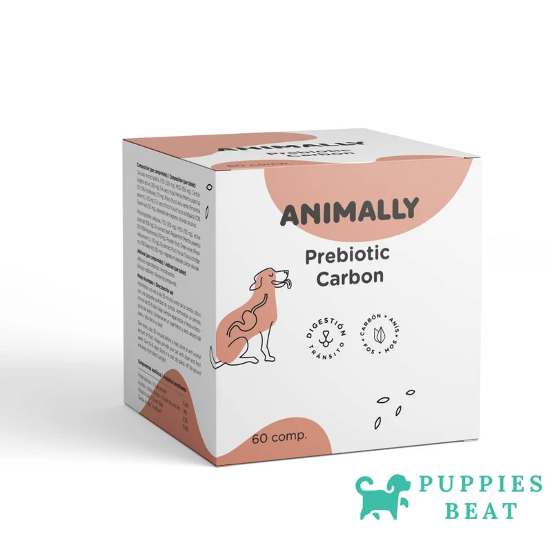 Prebiótico digestivo para perros (Tránsito intestinal) / Prebiotic Carbon 60 comprimidos