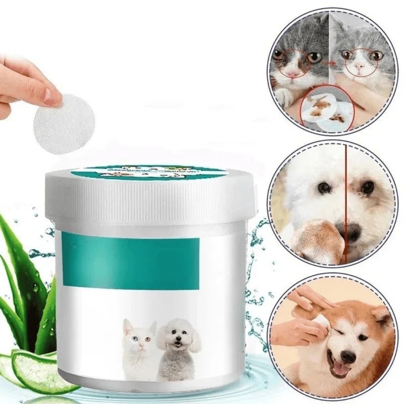 Lingettes Nettoyantes Yeux Chien et Chat 130 Pièces