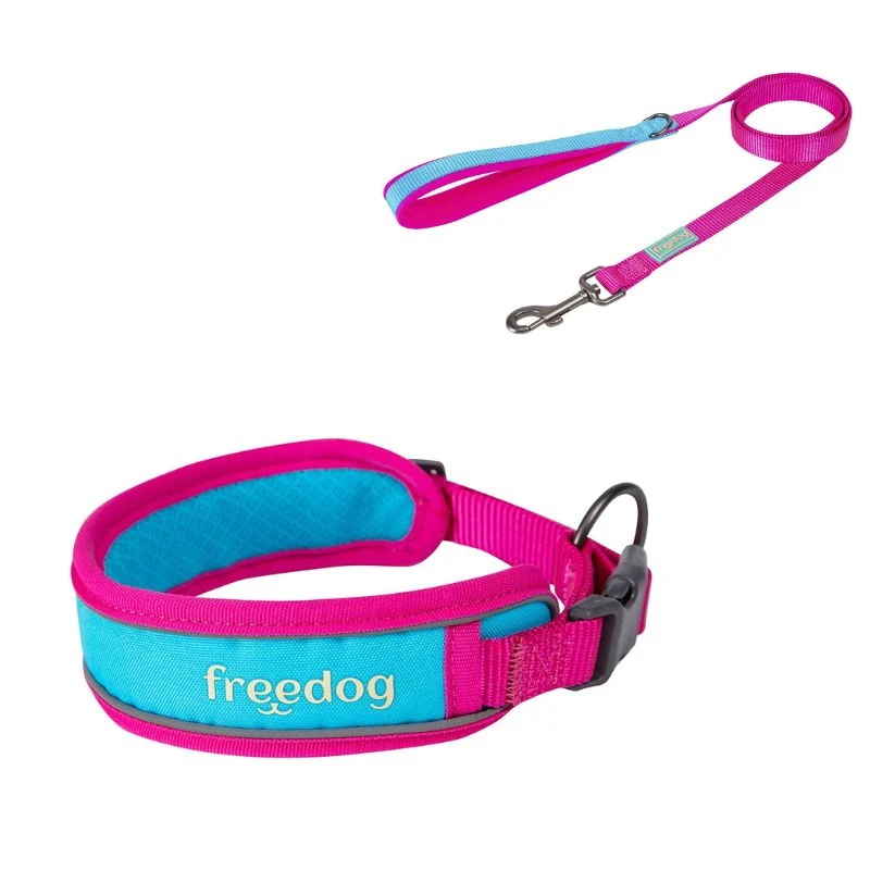 PACK COLLAR Y RAMAL REFRESCANTE COOL PRO TECH FUCSIA FREEDOG