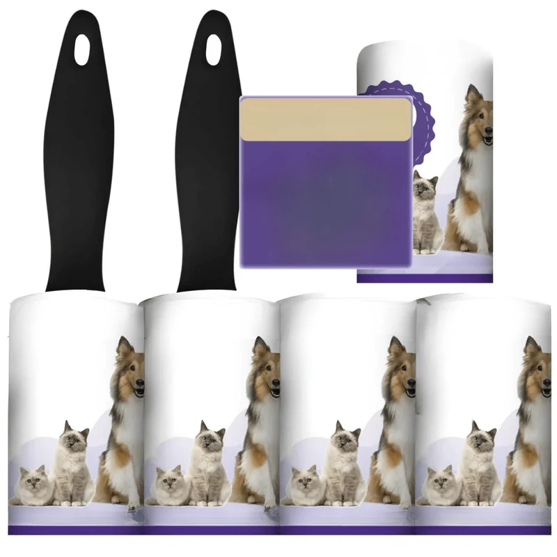 Rouleau Anti-Poils Animaux 450 Feuilles pour Vêtements et Meubles