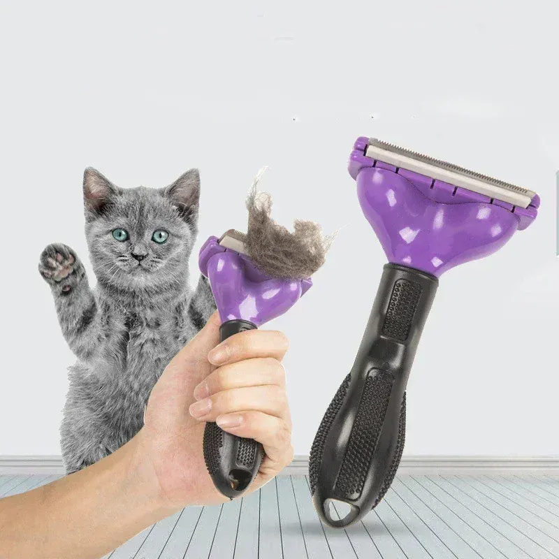 Brosse Toilettage pour Chien et Chat avec Bouton Nettoyage