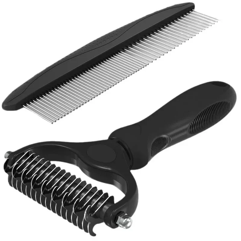 Brosse et Peigne de Toilettage 2-en-1 pour Chien et Chat
