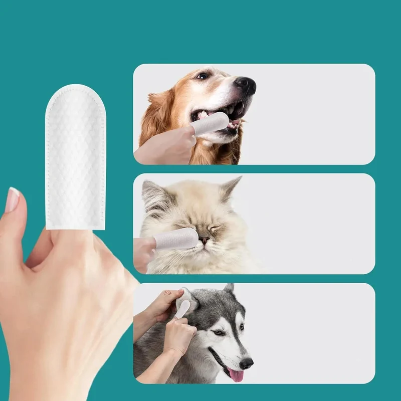 Lingettes Dentaires pour Chien et Chat à Doigt