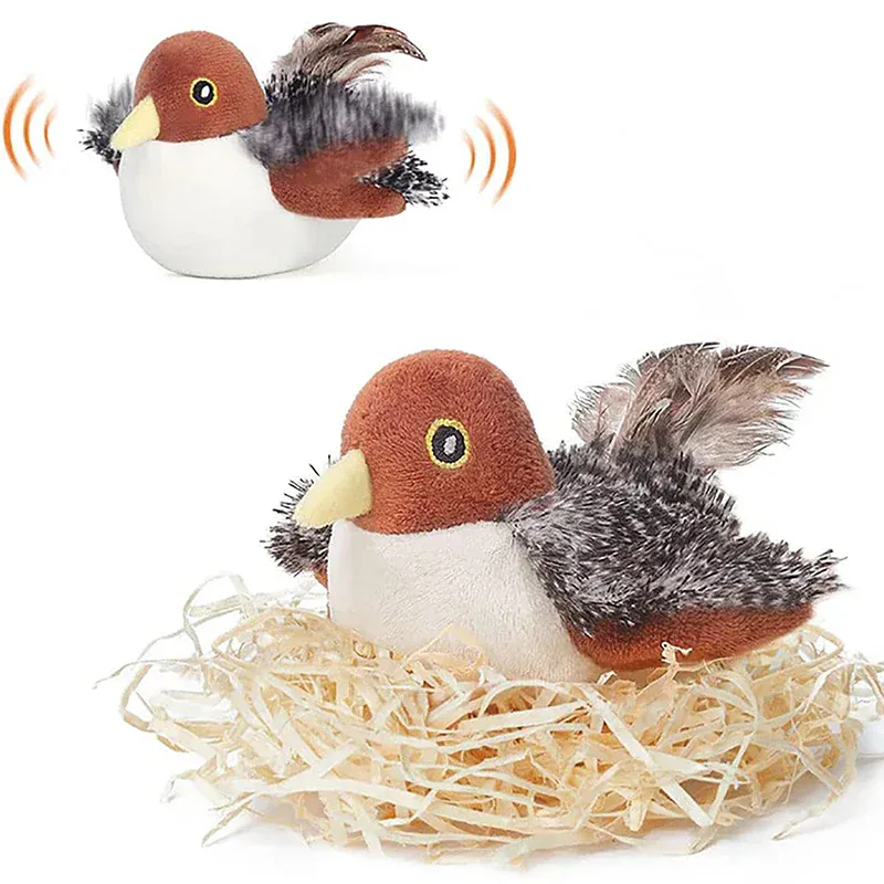 Jouet Oiseau Interactif Rechargeable pour Chat