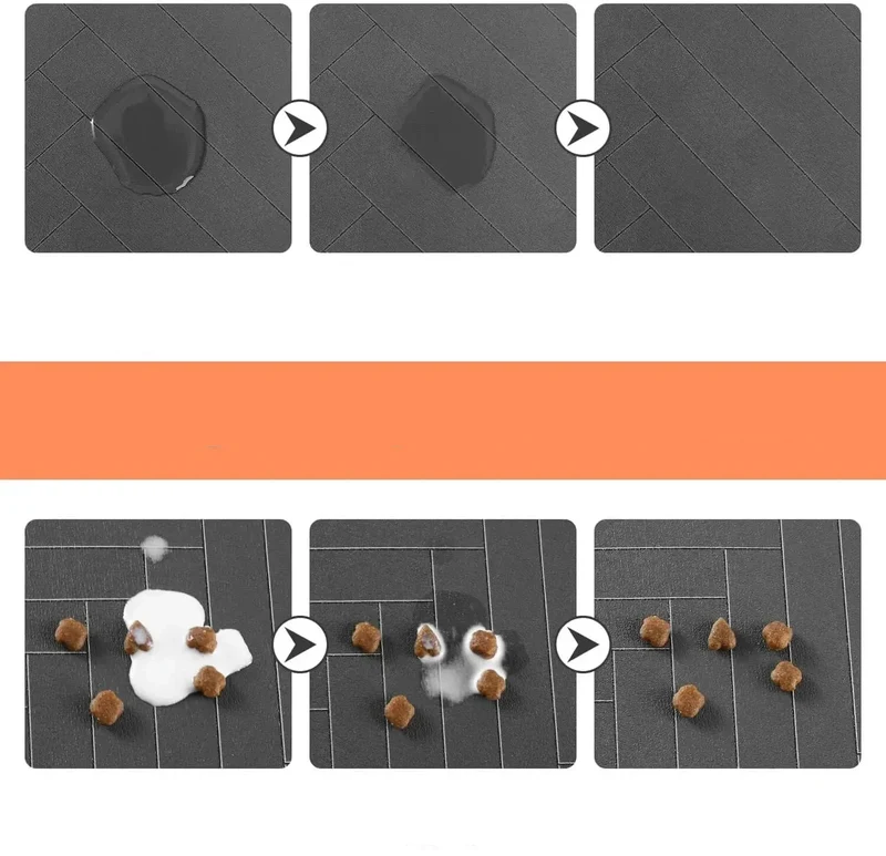 Tapis Absorbant Antidérapant pour Gamelles Chien et Chat