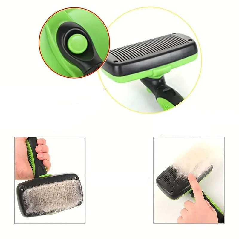 Brosse Autonettoyante Anti-Poils pour Chiens et Chats