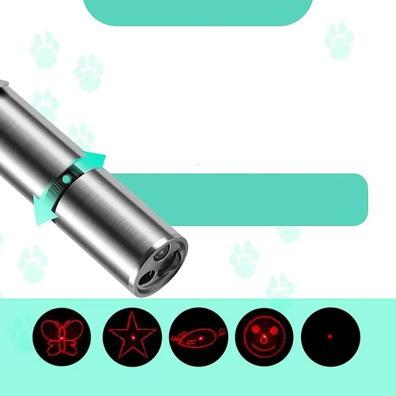 Jouet Laser Rechargeable pour Chat avec 5 Motifs