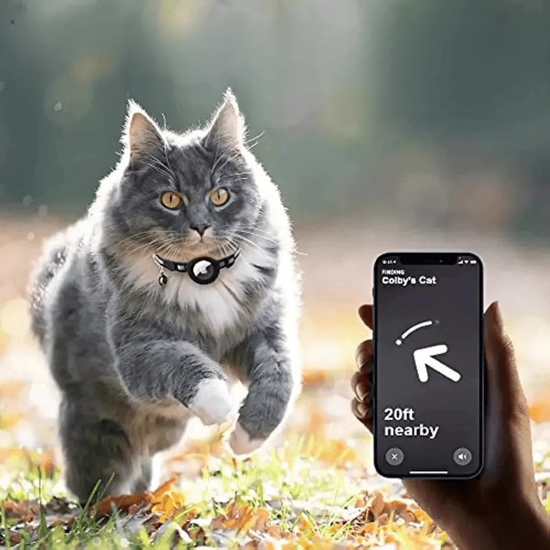 Collier Chat Réfléchissant avec Support AirTag Réglable