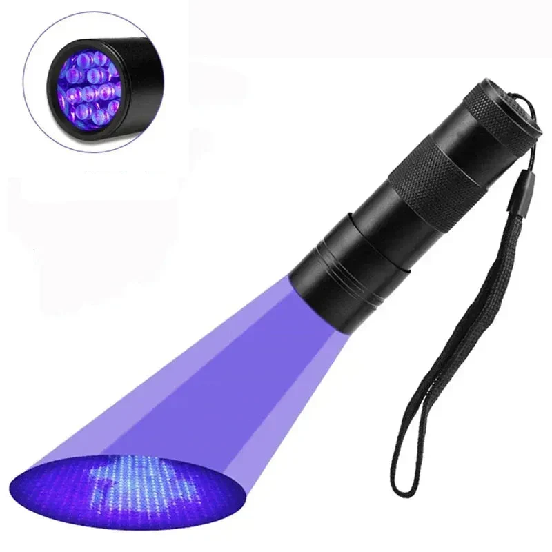 Lampe Torche UV LED 395nm Détecteur Taches Animaux