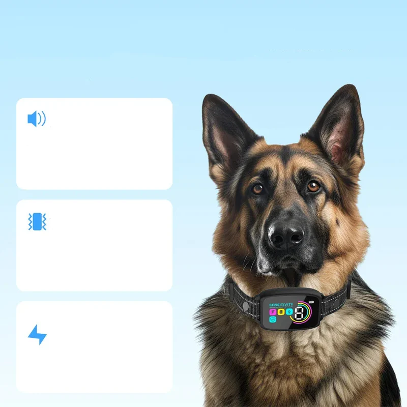 Collier Anti-Aboiement Automatique Rechargeable pour Chiens