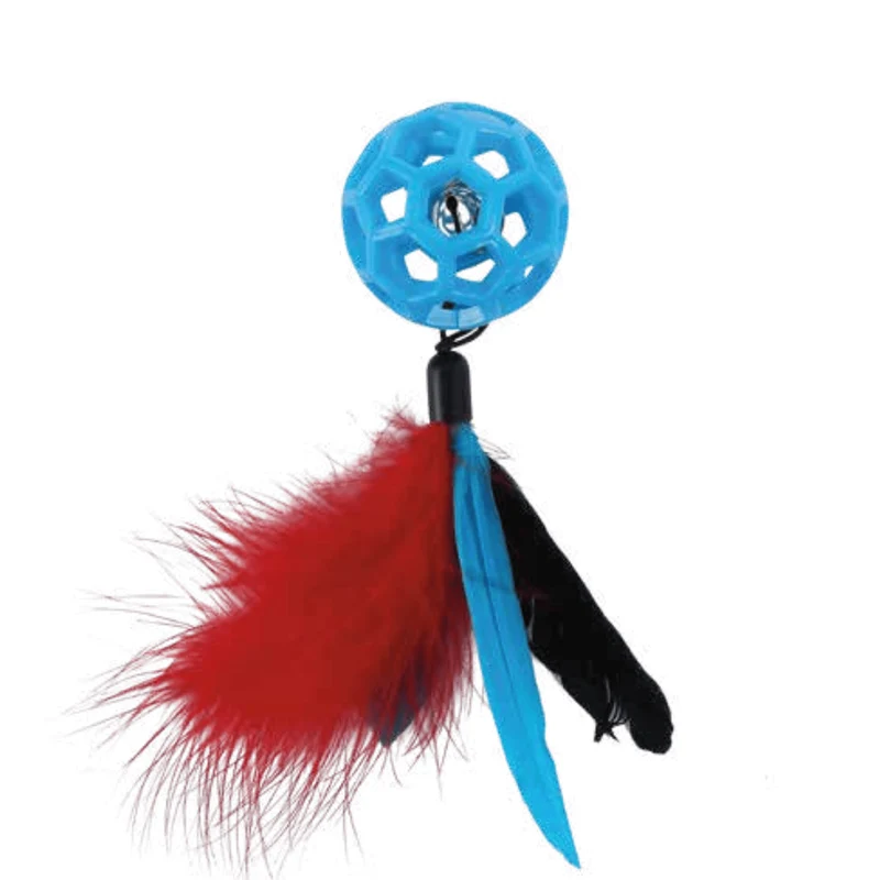 Wouapy Pelota TPR con Cola de Pluma Juguete para Gatos
