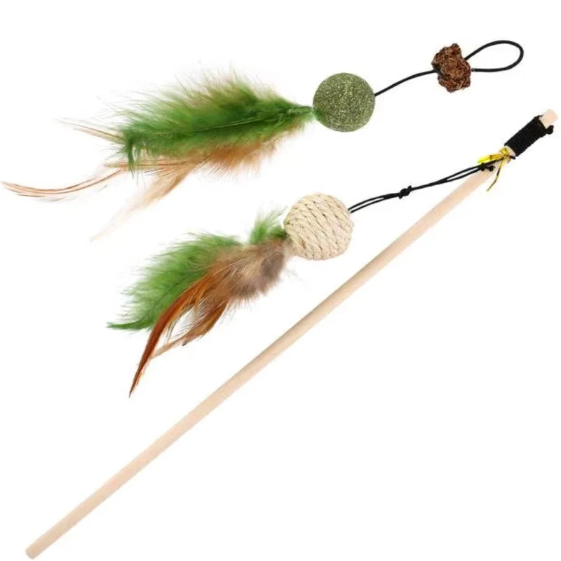 Wouapy Caña de Pescar Juguete para Gatos (Pack 2 Juegos)