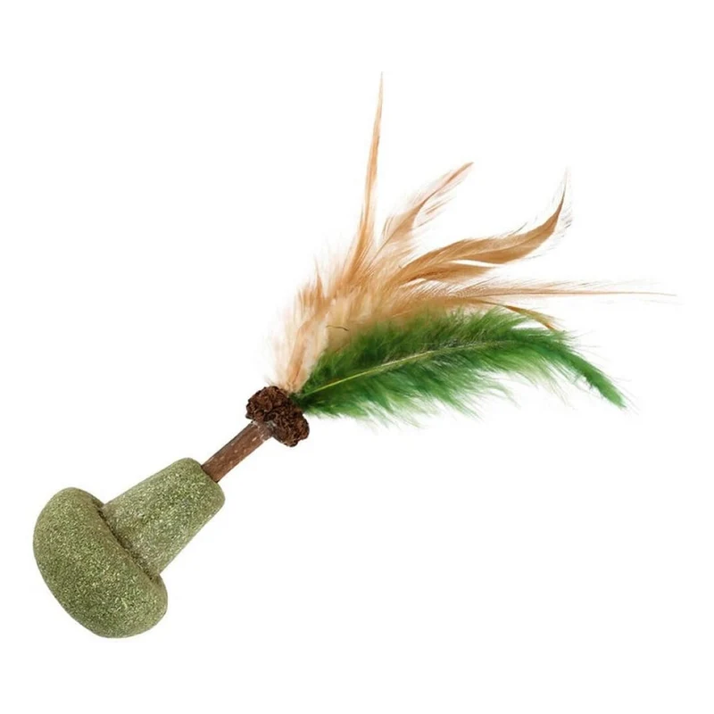 Wouapy Peonza de Pluma Grande Juguete con Catnip para Gatos