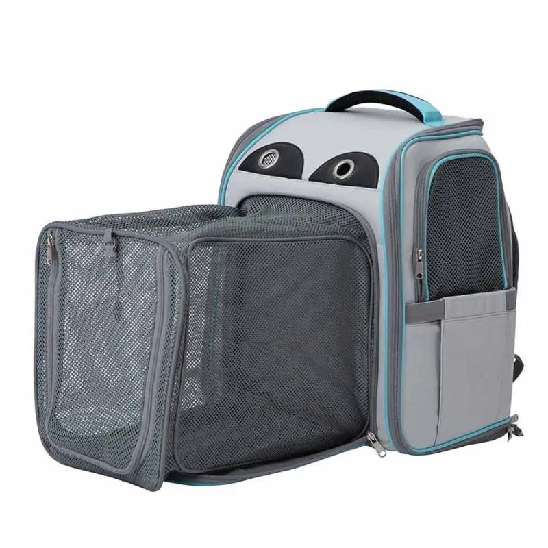 FREEDOG MOCHILA FUJI CON COMPARTIMENTO AZUL Y GRIS 42 X 39 X 26CM