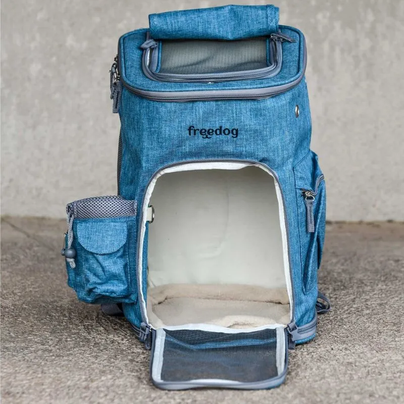 FREEDOG MOCHILA K2 AZUL PERROS Y GATOS PEQUEÑOS